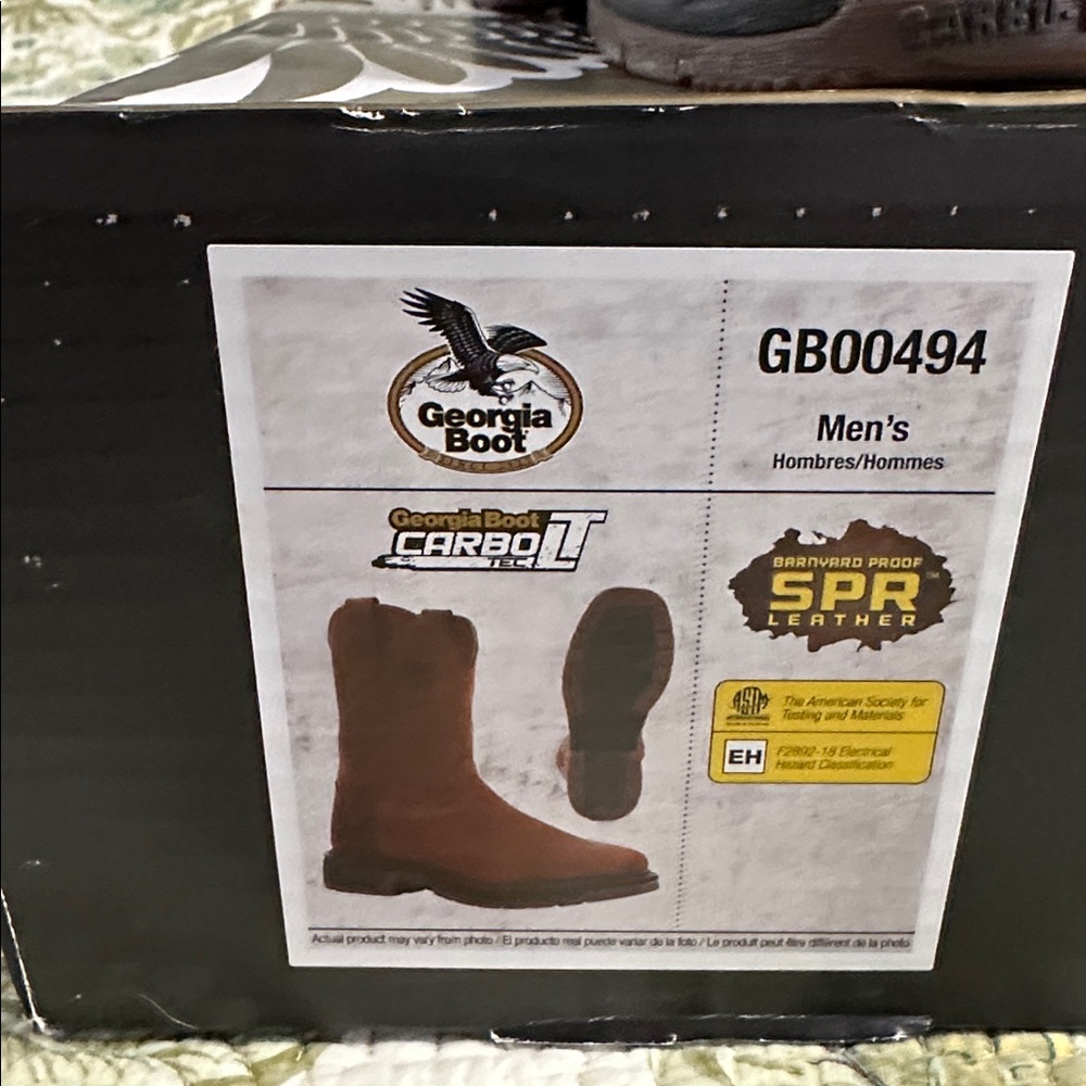 Georgia Boot Men's size 13M Carbo-Tec LT Pull-On Boot with Box - Picture 5 of 6